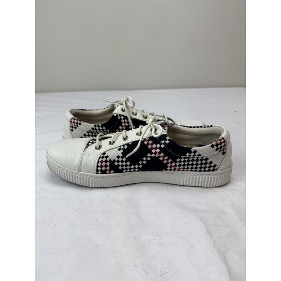 Born Tamara Sneakers Women's Size 10 Blue Red Plaid Checkered Preppy Comfort - Picture 3 of 12